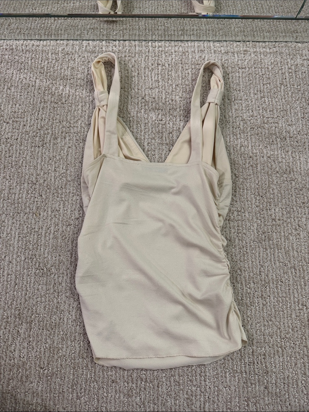Princess Polly Cream Ruched Tank Top - Picture 3 of 3